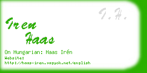 iren haas business card